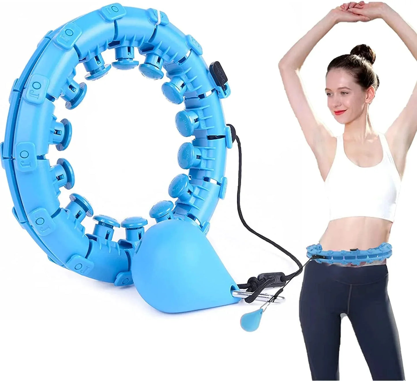 Weighted Hula Hoop โ Adjustable Fit Hoop for Weight Loss
